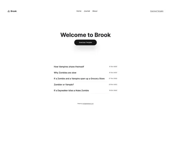 BROOK - HTML Blog Template