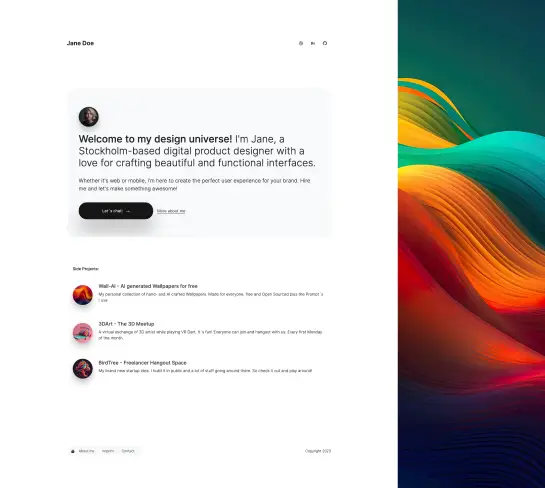 DECK - Personal Website Template