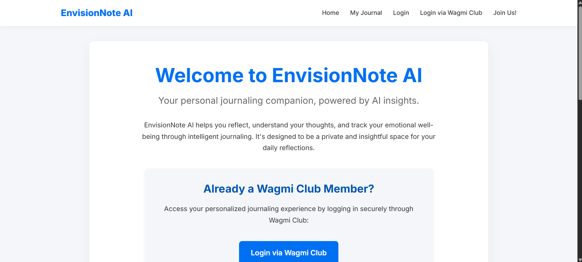 Envisionote AI Interface
