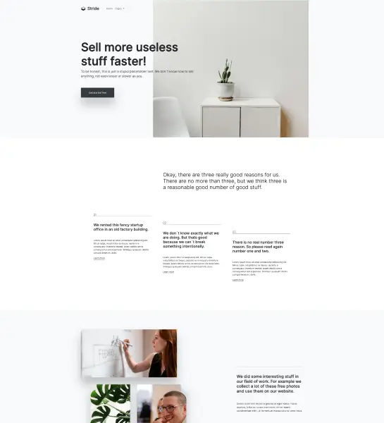 STRIDE - HTML Landingpage Template